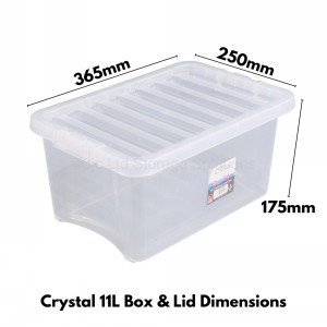 Wham Crystal Plastic Storage Box & Lid Size 03 (11 Litre)